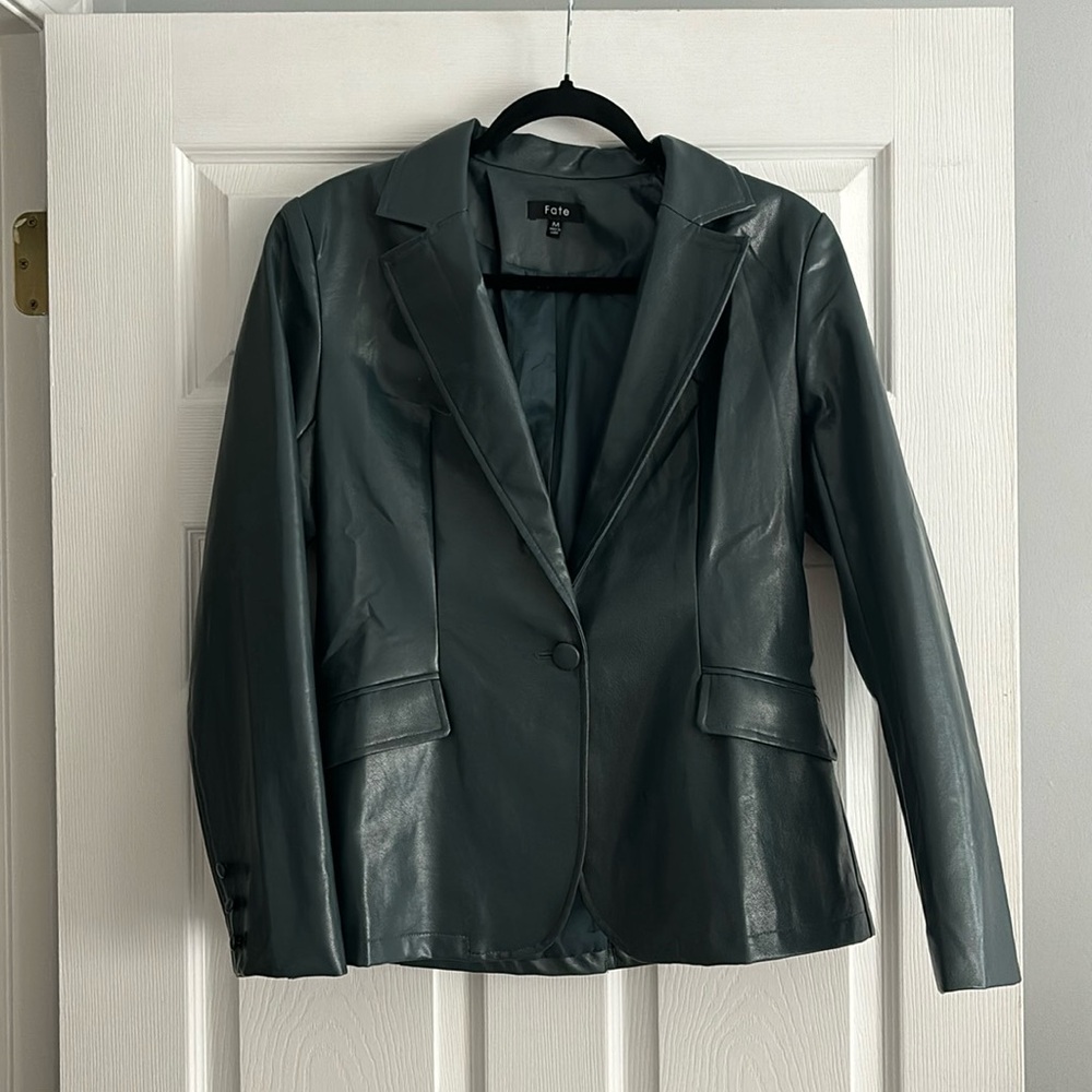 Leather blazer